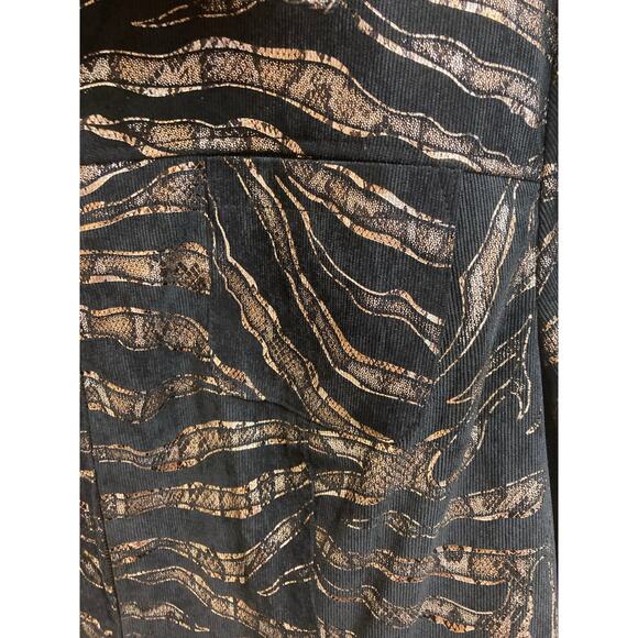 Corduroy Poly Spandex Jacket by Linear‎ Metallic Zebra Print Size L - Picture 4 of 6